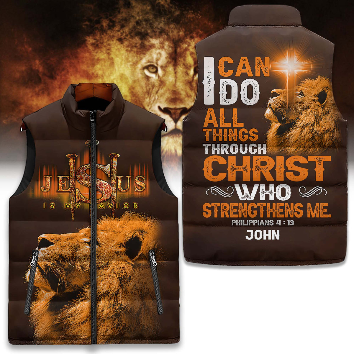 Puffer Vest - Gift Ideas For Men Jesus Lovers , Christ Gift