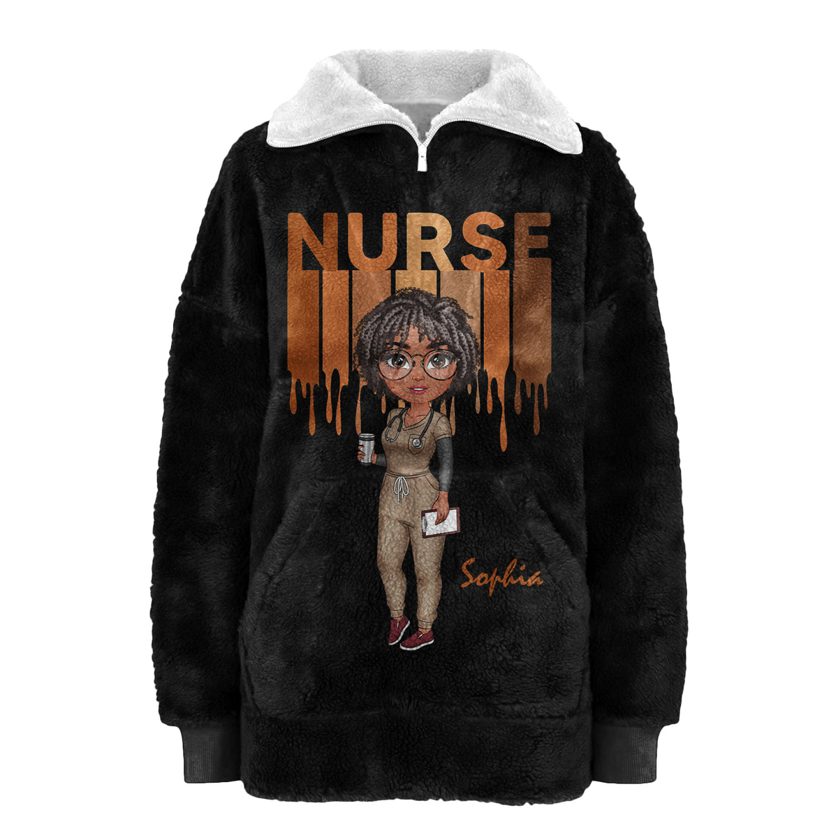 Borg Fleece Sweatshirt - Personalized Gift For Nurses