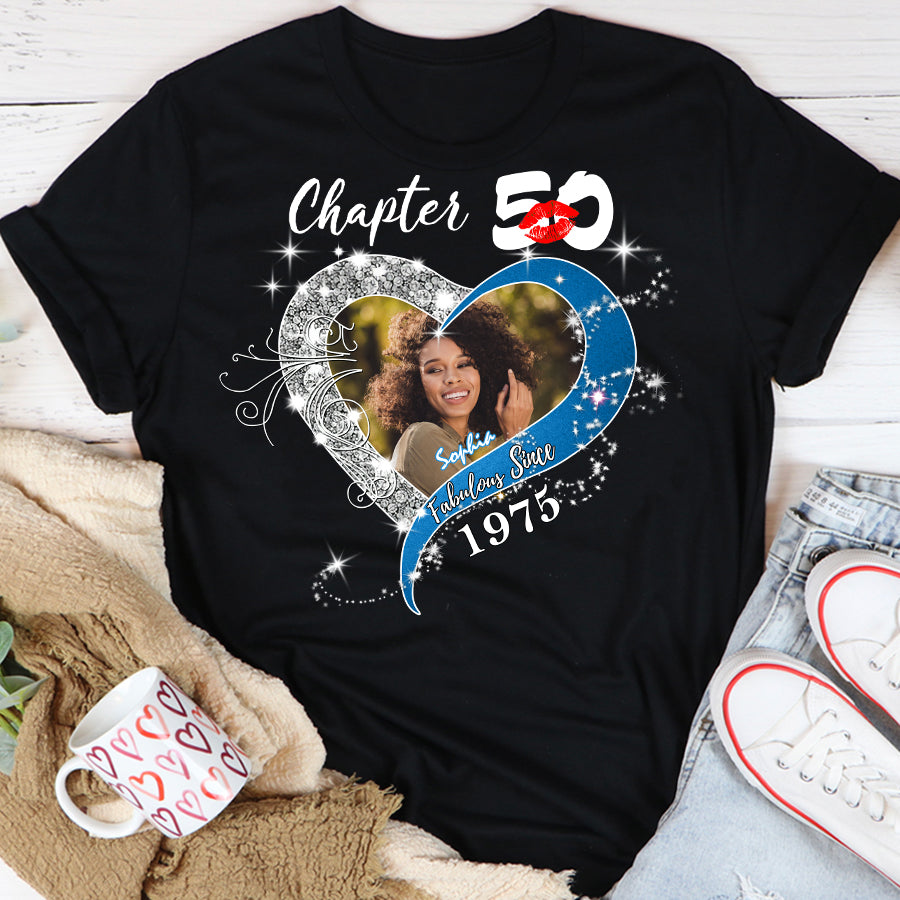 Custom Face Photo 50&#39;s Birthday Shirt, 50th Birthday Unique T Shirt For Woman, Custom Birthday Shirt, Her Gifts For 50 Years Old, Custom Picture Tee, Personalized Birthday Shirt-YPT-TLQ
