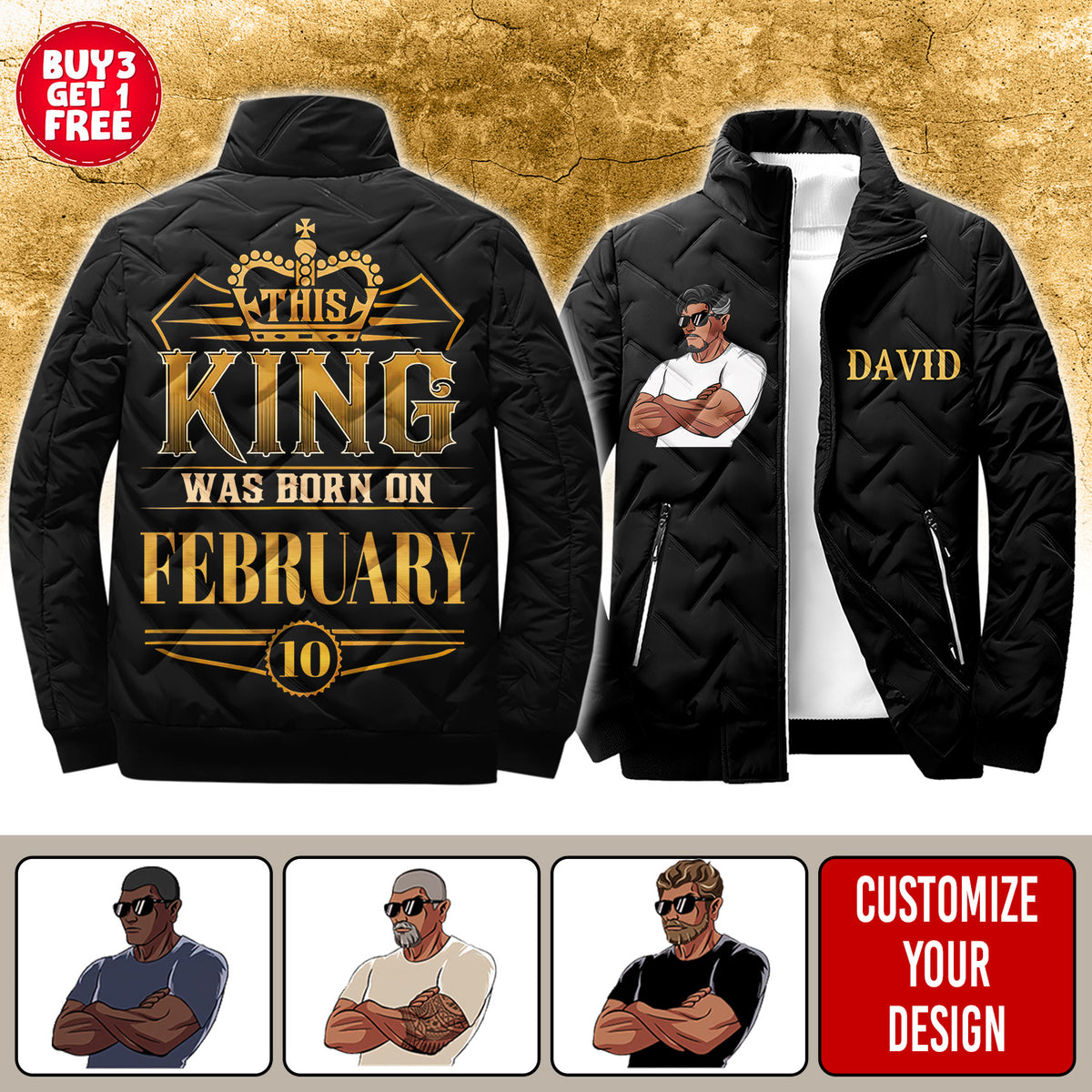 Puffer Jacket - Personalized Gift For February Man