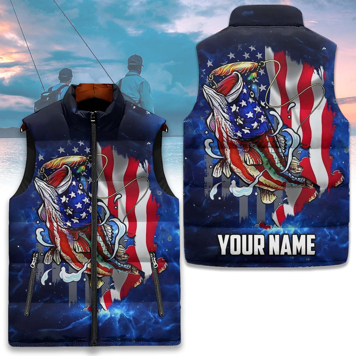 Puffer Vest - Personalized Gift Ideas For Fishing Lovers