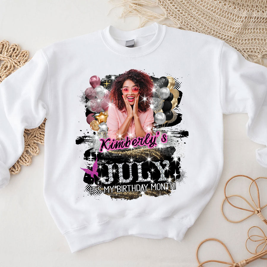 July Birthday Shirt, Custom Birthday Shirt, Queens Born In July, July Birthday Shirts For Woman, July Birthday Gifts-YPT-TLQ