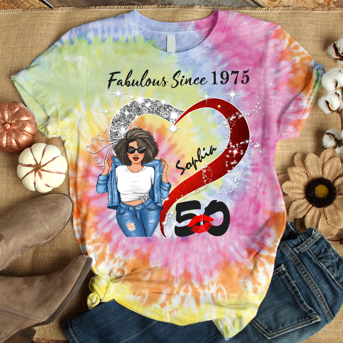Chapter 50, Fabulous Since 1975 50th Birthday Unique T Shirt For Woman, Custom Birthday Shirt, Her Gifts For 50 Years Old , Turning 50 Birthday Cotton Shirt-YPT-TLQ