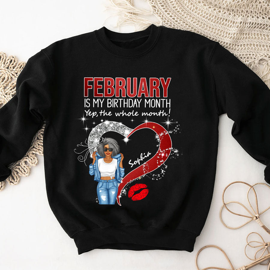 February Birthday Shirt, Custom Birthday Shirt, Queens Born In February, February Birthday Shirts For Woman, February Birthday Gifts