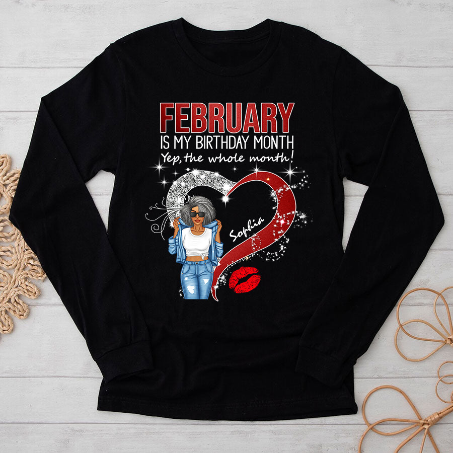 February Birthday Shirt, Custom Birthday Shirt, Queens Born In February, February Birthday Shirts For Woman, February Birthday Gifts