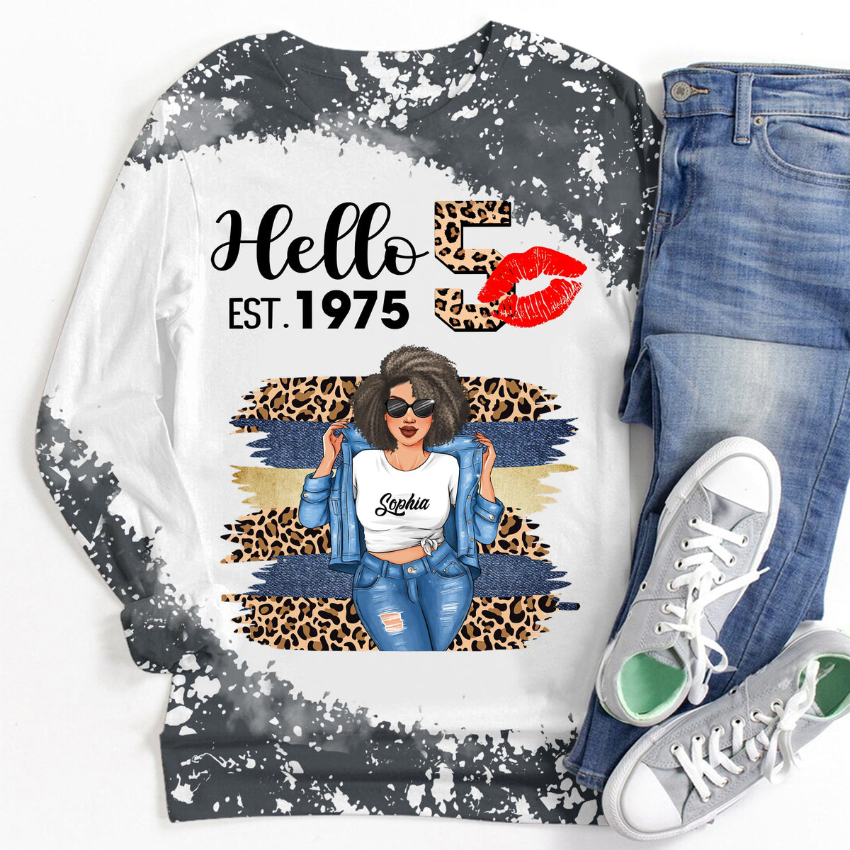 50th Birthday Shirts, Custom Birthday Shirts, Turning 50 Shirt, Gifts For Women Turning 50, 50 And Fabulous Shirt, 1975 Shirt, 50th Birthday Shirts For Her-YPT-TLQ