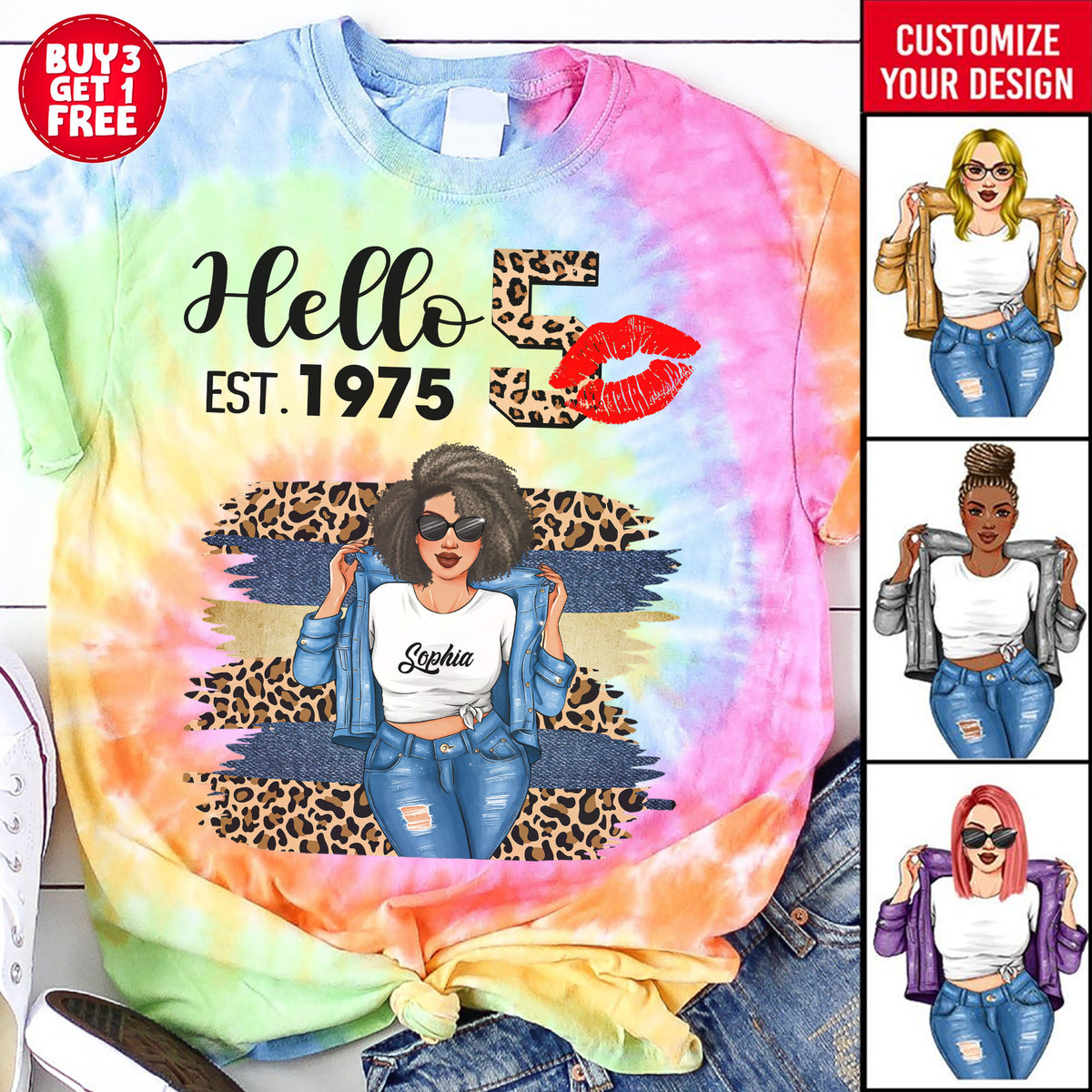 50th Birthday Shirts, Custom Birthday Shirts, Turning 50 Shirt, Gifts For Women Turning 50, 50 And Fabulous Shirt, 1975 Shirt, 50th Birthday Shirts For Her-YPT-TLQ