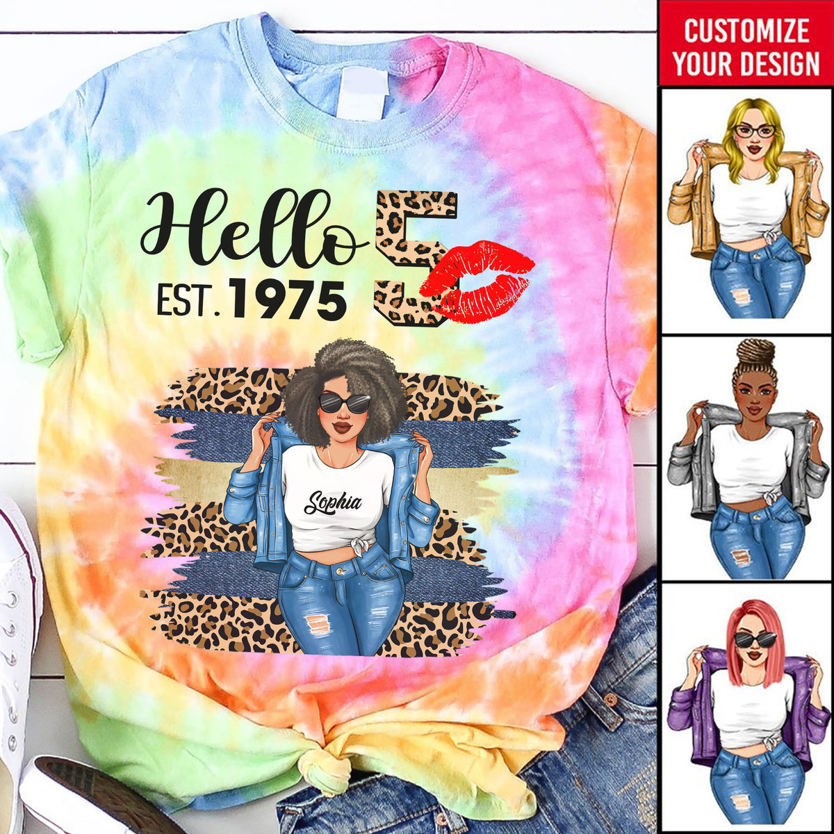 50th Birthday Shirts, Custom Birthday Shirts, Turning 50 Shirt, Gifts For Women Turning 50, 50 And Fabulous Shirt, 1975 Shirt, 50th Birthday Shirts For Her-YPT-TLQ