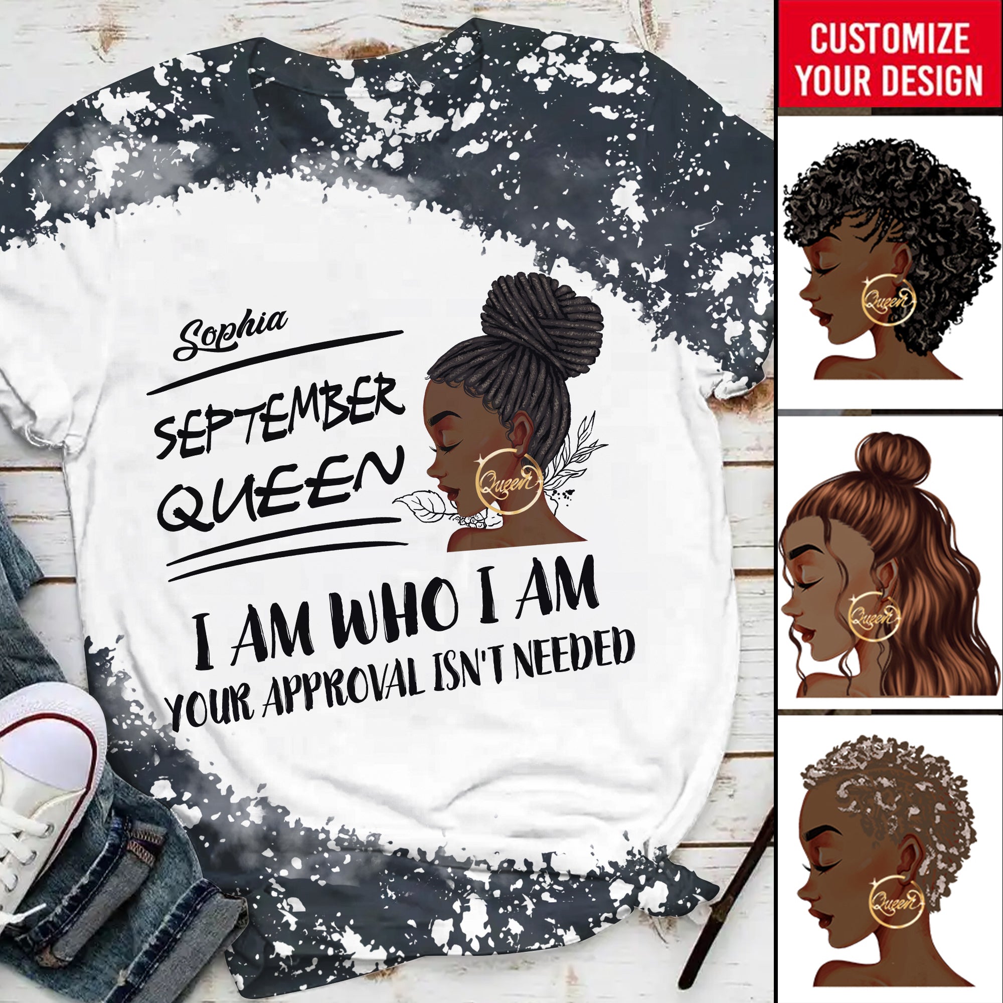 September Birthday Shirt, Custom Birthday Shirt, Queens are Born In September, September Birthday Shirts For Woman, September Birthday Gifts-YPT-TLQ