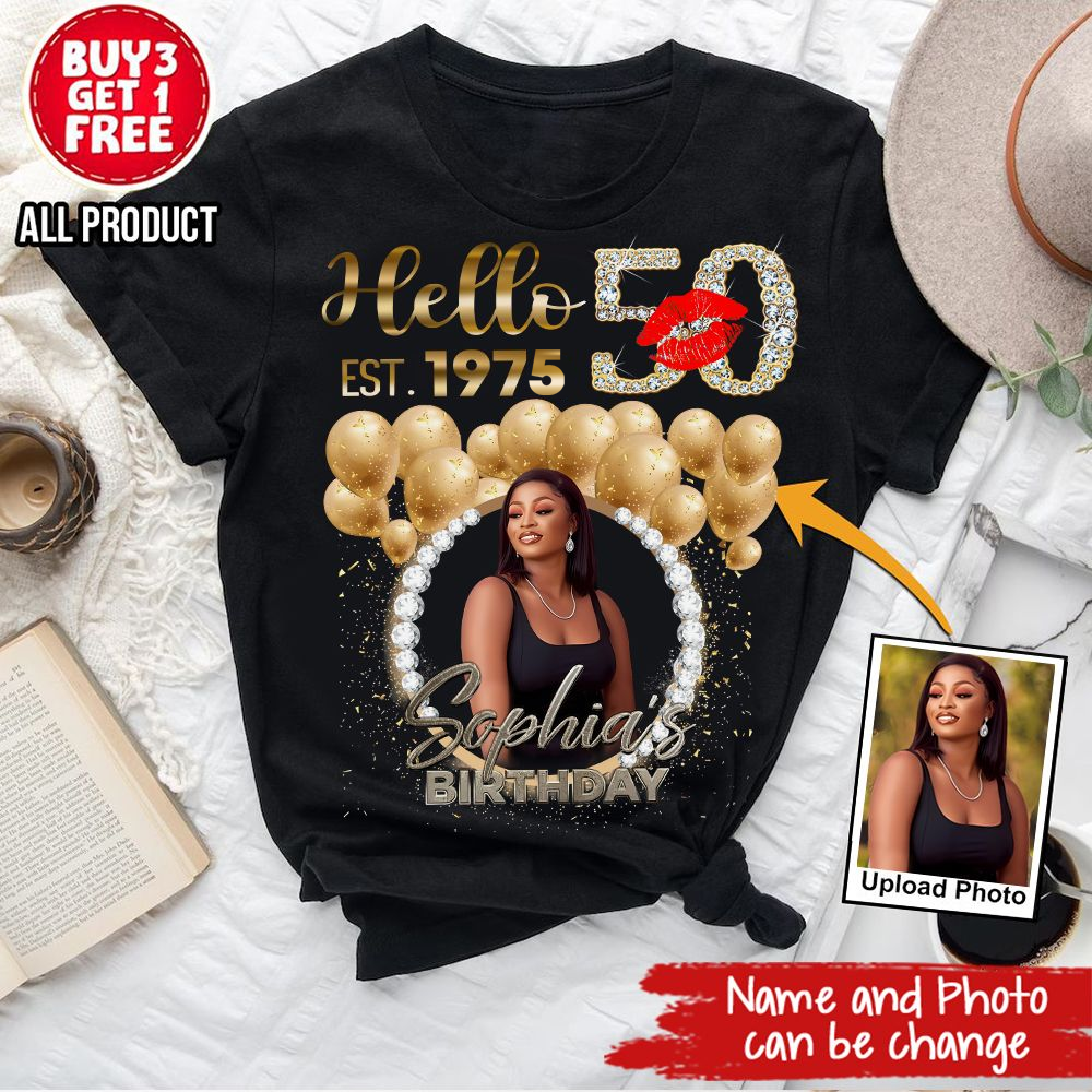 50th Birthday Shirts, Custom Birthday Shirts, Turning 50 Shirt, Gifts For Women Turning 50, 50 And Fabulous Shirt, 1975 Shirt, 50th Birthday Shirts For Her-YPT-HMT