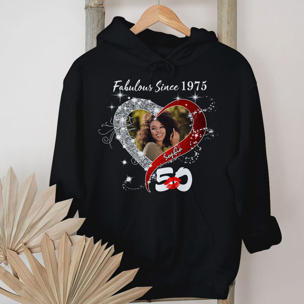 Custom Photo 50&#39;s Birthday Shirt, 50th Birthday Unique T Shirt For Woman, Custom Birthday Shirt, Her Gifts For 50 Years Old, Custom Picture Tee, Personalized Birthday Shirt-YPT-TLQ