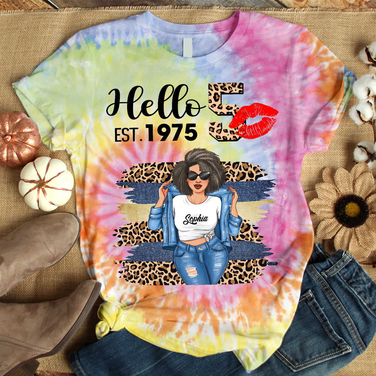 50th Birthday Shirts, Custom Birthday Shirts, Turning 50 Shirt, Gifts For Women Turning 50, 50 And Fabulous Shirt, 1975 Shirt, 50th Birthday Shirts For Her-YPT-TLQ