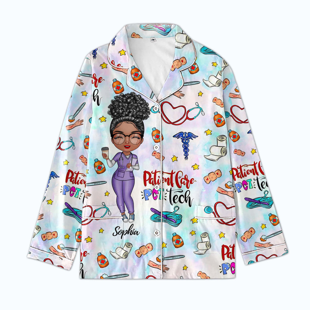 Personalized Women's Pajama Set, Gift For Nurse - Love Nurse Life, It's a beautiful day to save lives