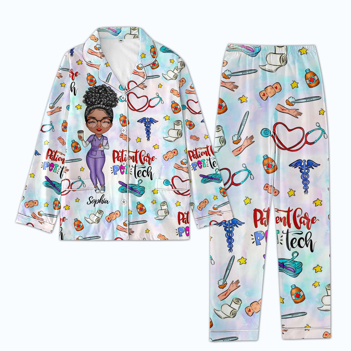 Personalized Women's Pajama Set, Gift For Nurse - Love Nurse Life, It's a beautiful day to save lives