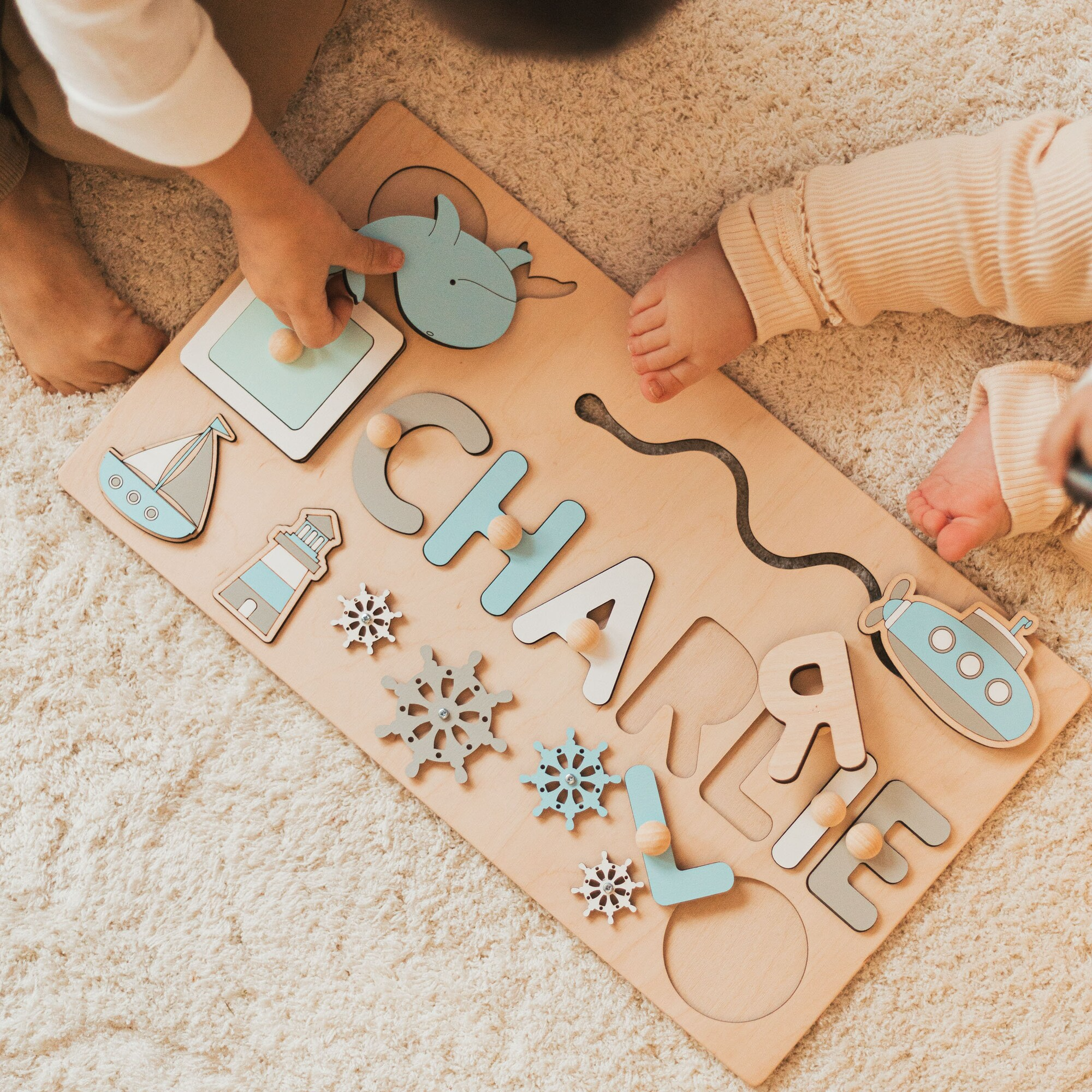 Personalized BusyBoard, Toys for kids, Christmas Gifts For Kids, Custom Sensory Board for kids, Montessori Board, Wooden Puzzle Board