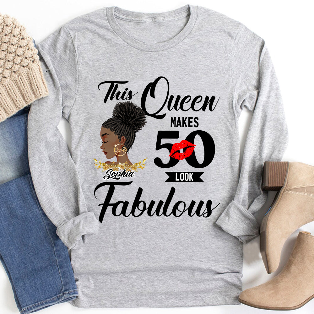 Personalized 50th Birthday Unique T Shirt For Woman, Custom Birthday Shirt, Her Gifts For 50 Years Old , Turning 50 Birthday Cotton Shirt-YPT-HCT