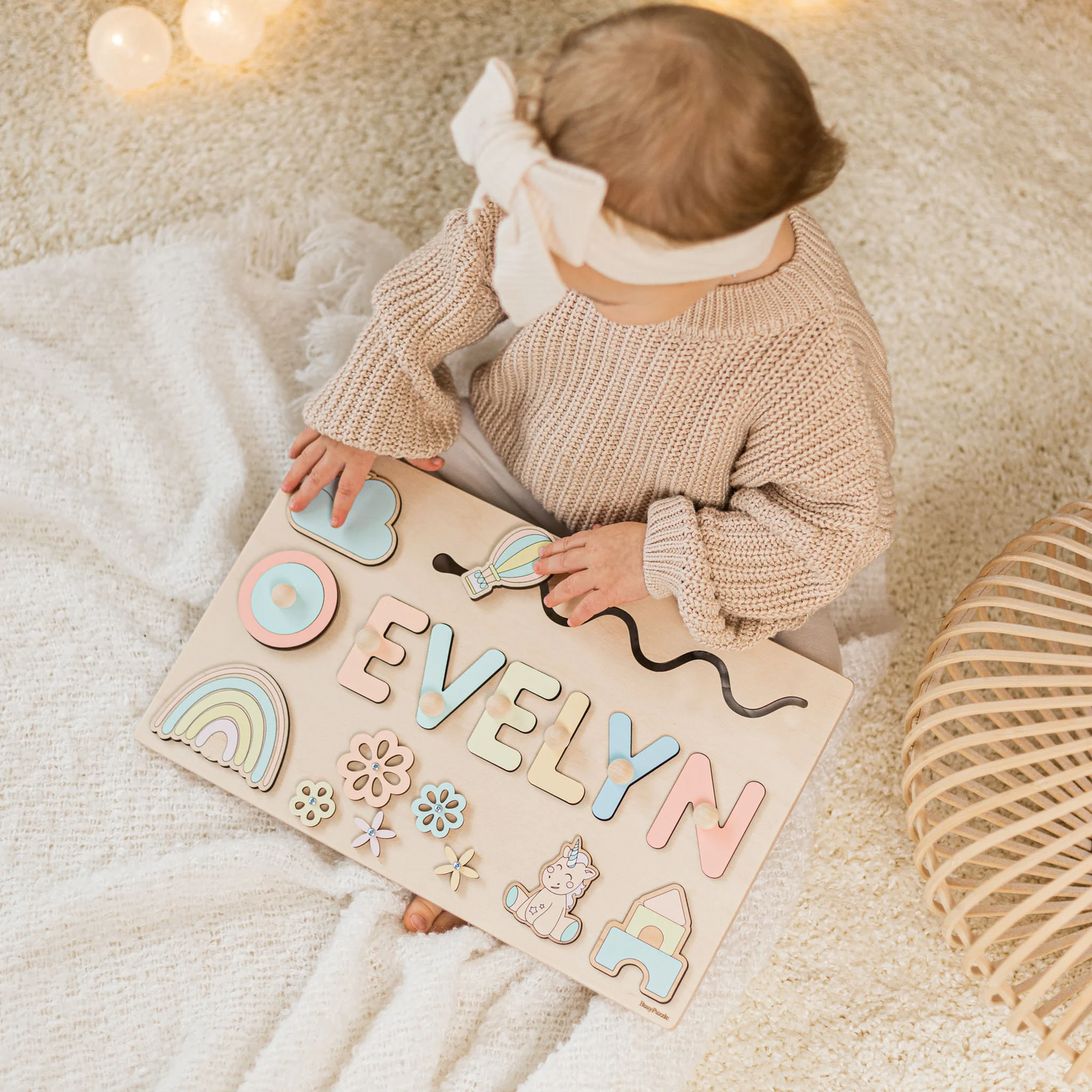 Personalized BusyBoard, Custom Sensory Board for kids, Christmas Gifts For Kids, Toys for kids, Montessori Board, Wooden Puzzle Board