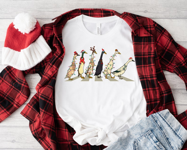 Christmas Ducks Sweatshirt, Duck Christmas Shirt For Women, Funny Animals Christmas Sweatshirt, Farm Lover Gift, Funny Christmas Shirt