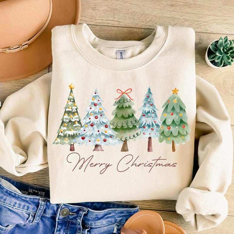 Merry Christmas T-shirt, Christmas Tree T-shirt, Vintage Christmas T-shirt, Classic Christmas T-shirt, Tis the Season T-shirt, Xmas Holiday, Merry and Bright