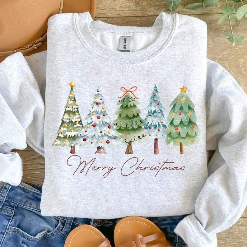 Merry Christmas T-shirt, Christmas Tree T-shirt, Vintage Christmas T-shirt, Classic Christmas T-shirt, Tis the Season T-shirt, Xmas Holiday, Merry and Bright