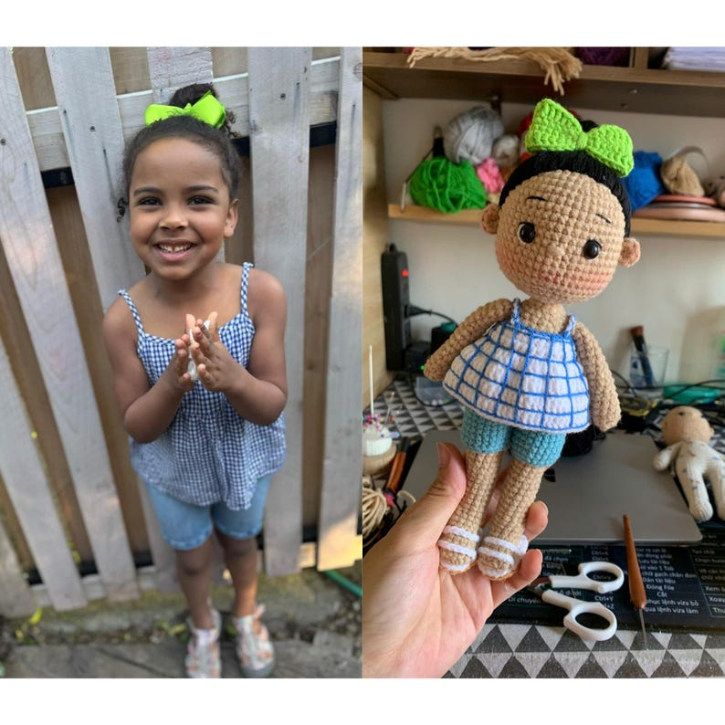 Personalized Crochet Doll, Portrait Doll, Custom Crochet Doll for newborn, baby shower gift, newborn gift, new dad gift, new mom gift
