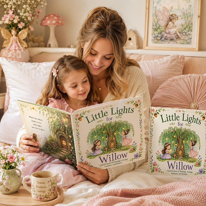 Personalized Fairy Garden Book, Custom Baby Name Storybook, Little Lights Keepsake, Baby Girl Gift, Magical Nursery Hardcover Book