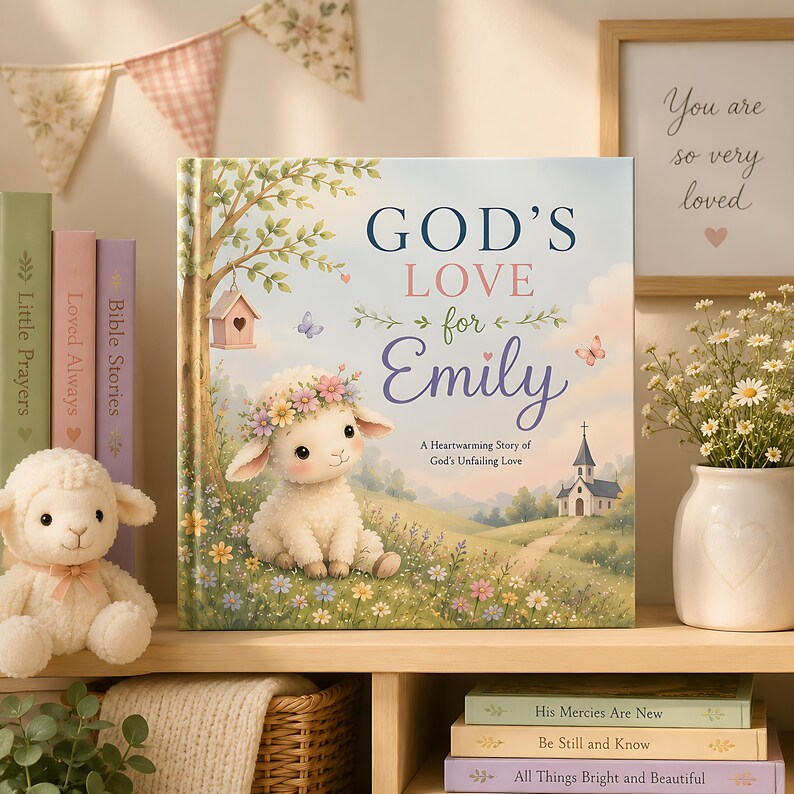 Personalized Christian Book for Kids, Custom Name God’s Love Storybook, Baptism Gift, Baby Dedication Keepsake, Faith Gift for Babies