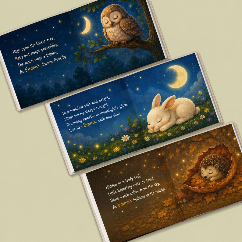 Custom Look-Alike Bedtime Story Book | Personalized Name Baby Book | First 1st Birthday Gift for Kids Boy Girl
