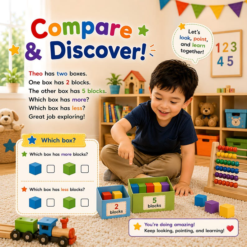 Personalized Count Point Learn Book, Custom Name &amp; Photo Early Learning Storybook, Interactive Toddler Activity Gift for Kids Ages 2-6 Play