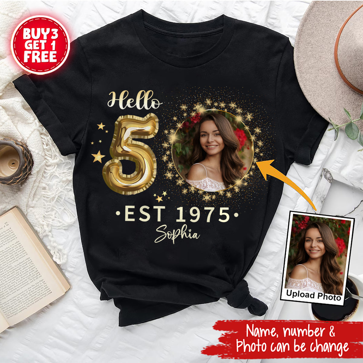50th Birthday Shirts, Custom Birthday Shirts, Turning 50 Shirt, Gifts For Women Turning 50, 50 And Fabulous Shirt, 1975 Shirt, 50th Birthday Shirts For Her-YPT-TLT