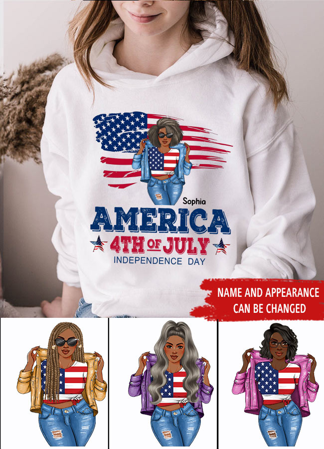 July Birthday Shirt, Custom Birthday Shirt, Queens Born In July, July Birthday Shirts For Woman, July Birthday Gifts, USA 4th Of July T-Shirt, Happy Independence Day T-Shirt