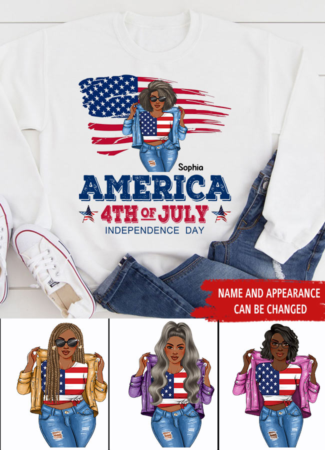 July Birthday Shirt, Custom Birthday Shirt, Queens Born In July, July Birthday Shirts For Woman, July Birthday Gifts, USA 4th Of July T-Shirt, Happy Independence Day T-Shirt