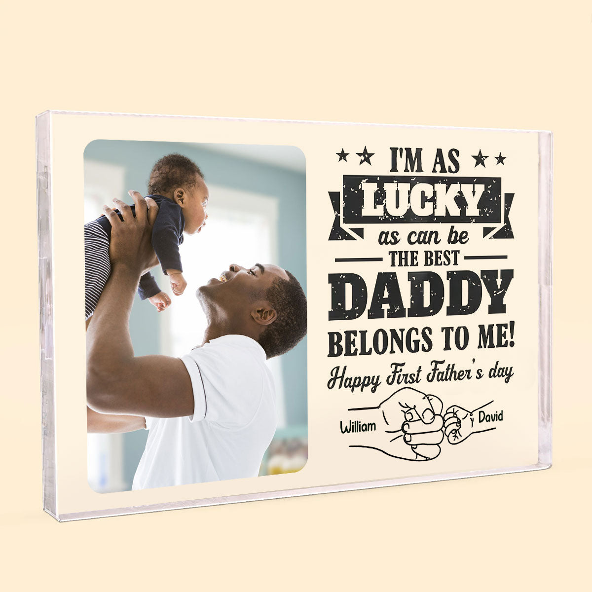 First Fathers Day Gift, Custom Shape Acrylic Plaque, Best Gifts For New Dads, First Fathers Day Gift Ideas