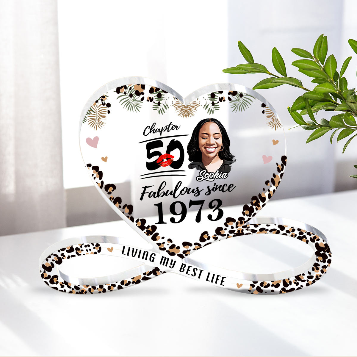 Personalized acrylic plaque, 50th Birthday Gifts For Her, 50 And Fabulous Gifts, Gift Ideas 50th Birthday Woman