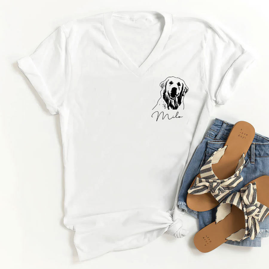 Custom Photo Dog, Personalized Dog Shirt, Gift For Dog Lover, Dog Mom Dad Shirt, Labrador Retriever Lover