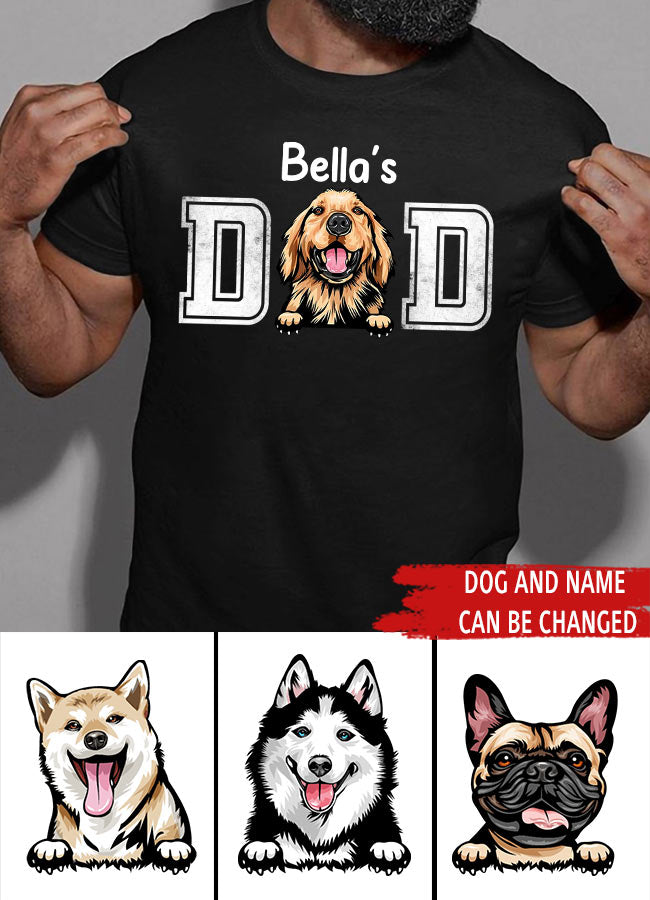 Happy Father&#39;s Day To The World&#39;s Best Dog Dad Ever Personalized Shirt, Personalized Father&#39;s Day Gift for Dog Lovers, Dog Dad
