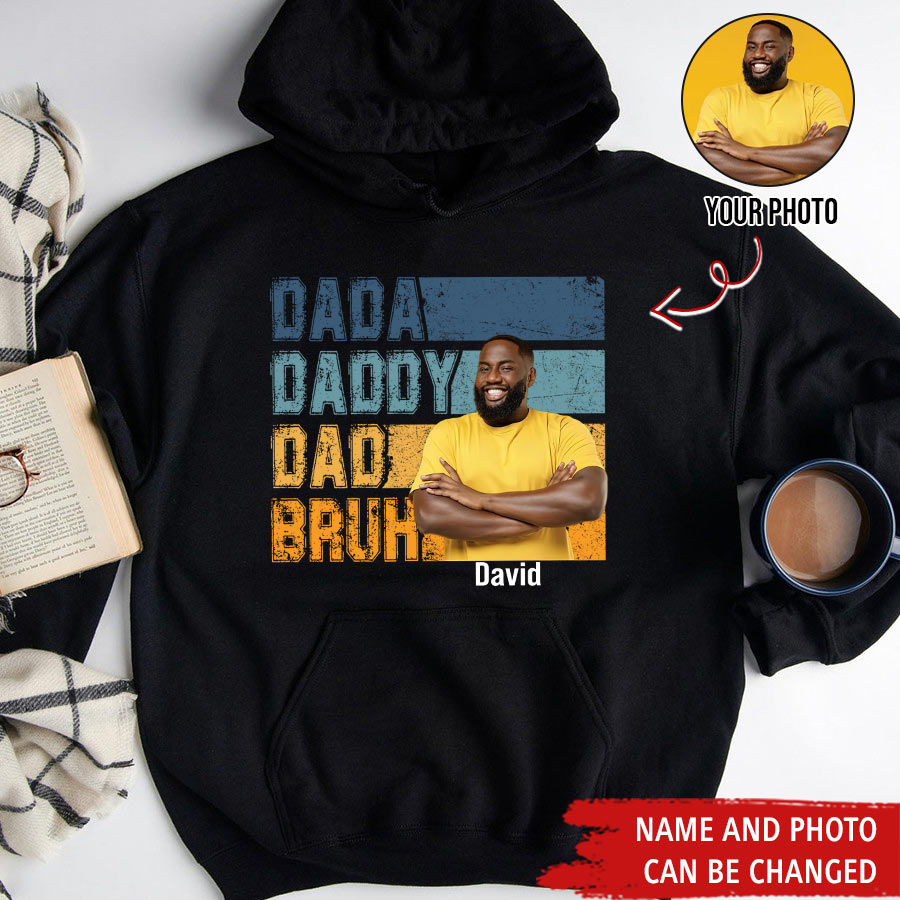 Personalized Fathers Day Shirts, Father‘s Day T Shirts, Custom Photo Father’s Day Gift Ideas From Son, Bonus Dad Shirt