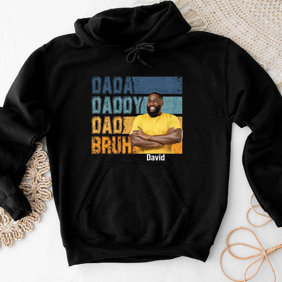 Personalized Fathers Day Shirts, Father‘s Day T Shirts, Custom Photo Father’s Day Gift Ideas From Son, Bonus Dad Shirt