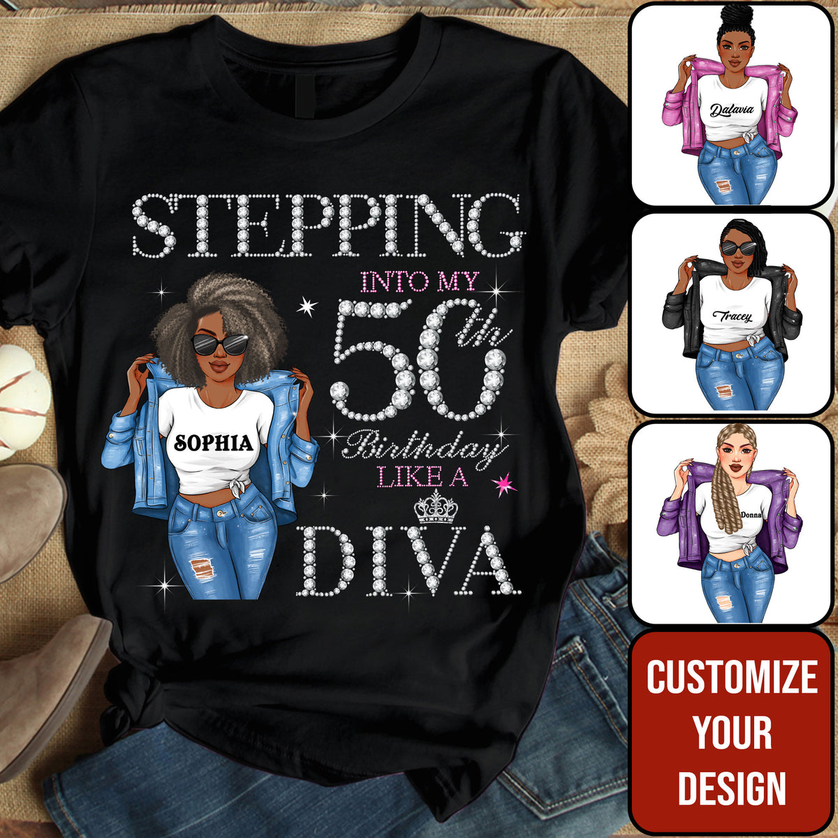 Personalized 50th Birthday Shirts, Custom Birthday Shirts, Turning 50 Shirt, Gifts For Women Turning 50, 50th Birthday Shirts For Her-YPT-HMT