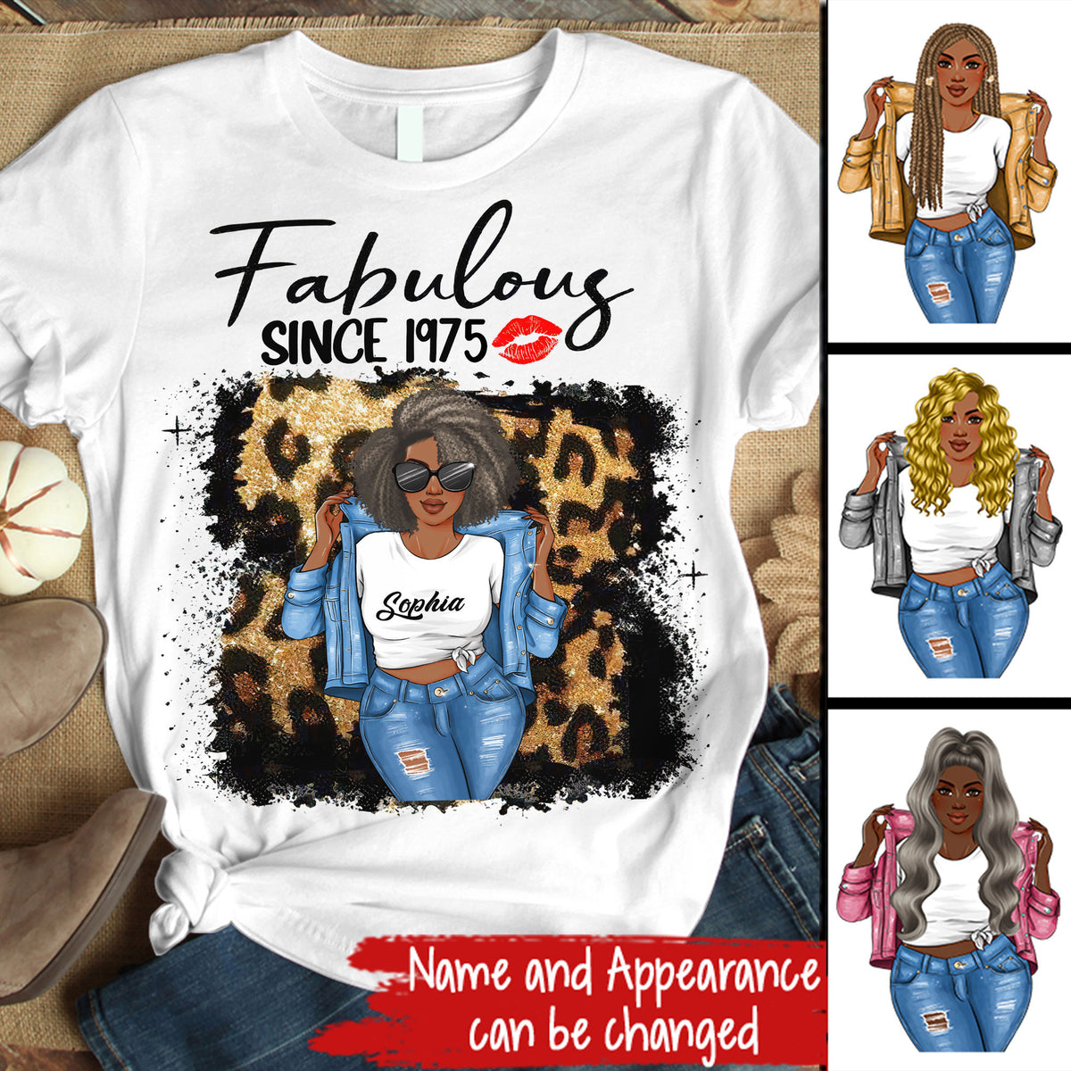 50th Birthday Shirts, Custom Birthday Shirts, Turning 50 Shirt, Gifts For Women Turning 50, 50 And Fabulous Shirt, 1975 Shirt, 50th Birthday Shirts For Her-YPT-HMT