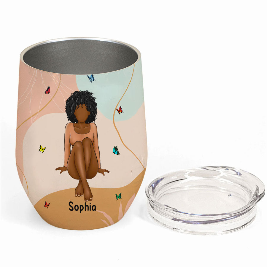 Personalized Wine Tumbler - Birthday Gift For September Queen, September Birthday Gifts, September Birthday Gift Idea For Her