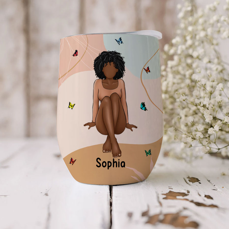 Personalized Wine Tumbler - Birthday Gift For September Queen, September Birthday Gifts, September Birthday Gift Idea For Her