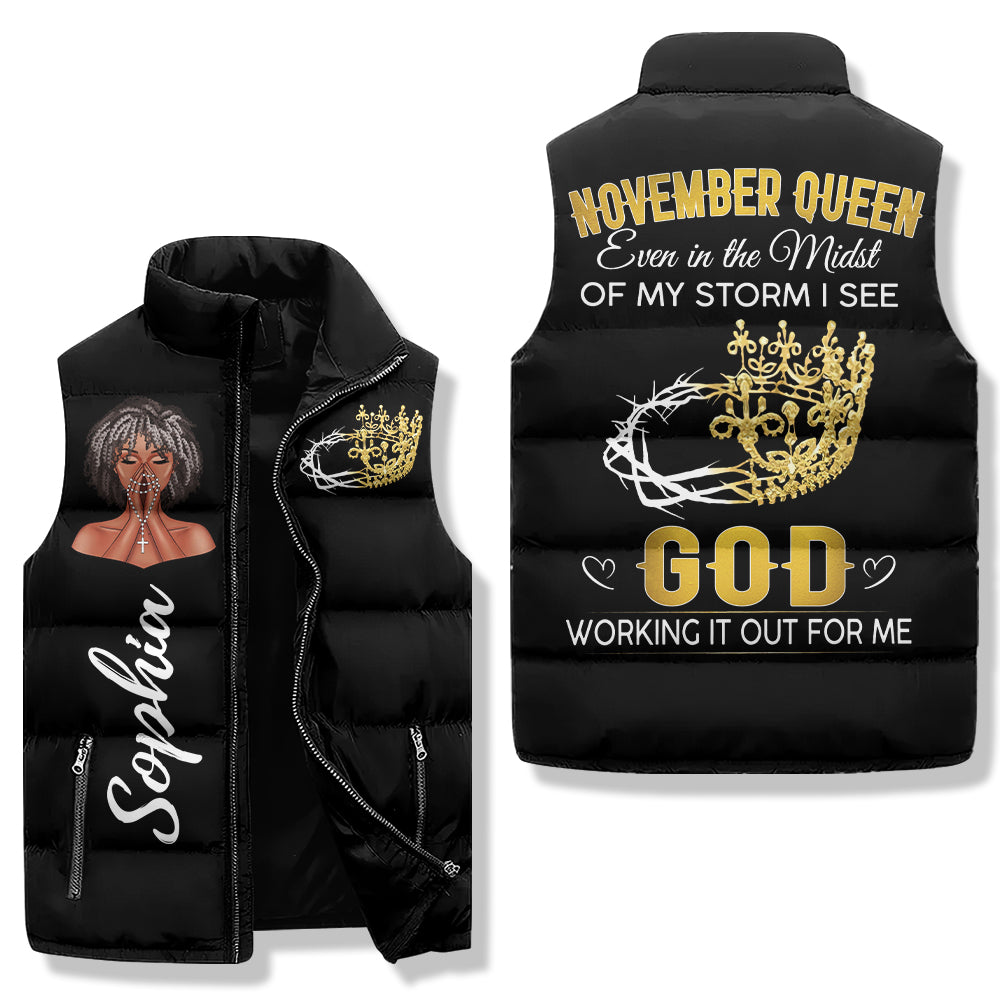 Puffer Vest - Personalized November Birthday Month, Gift Ideas For November Birthday