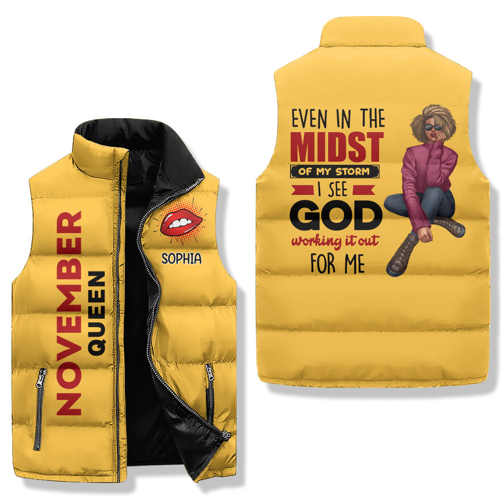 Puffer Vest - November Birthday Gifts, Custom Birthday Gift, Queens Are Born In November