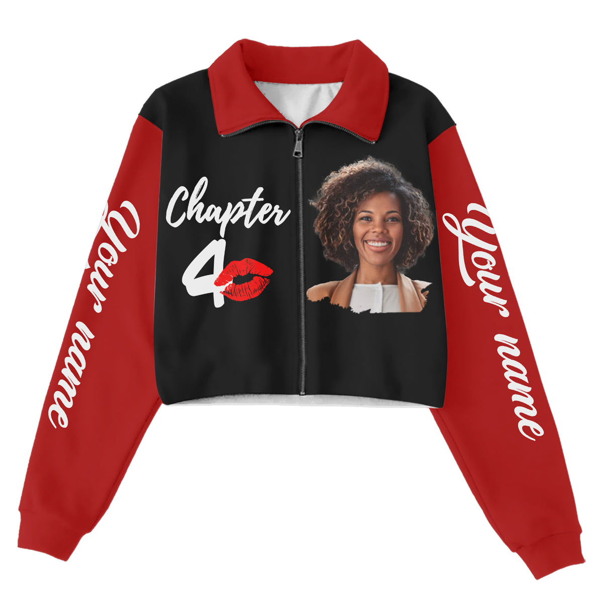 Women‘s Lapel Collar Cropped Sweatshirt - Chapter 40, Fabulous Since 1985 - ALK