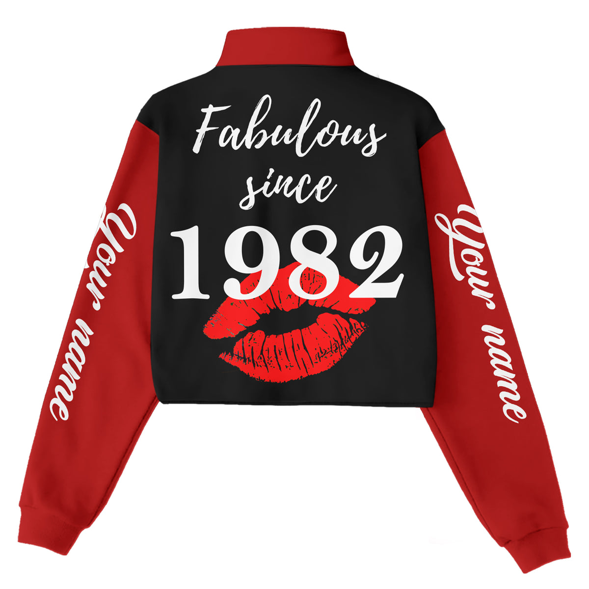 Women‘s Lapel Collar Cropped Sweatshirt - Chapter 43, Fabulous Since 1982 - ALK