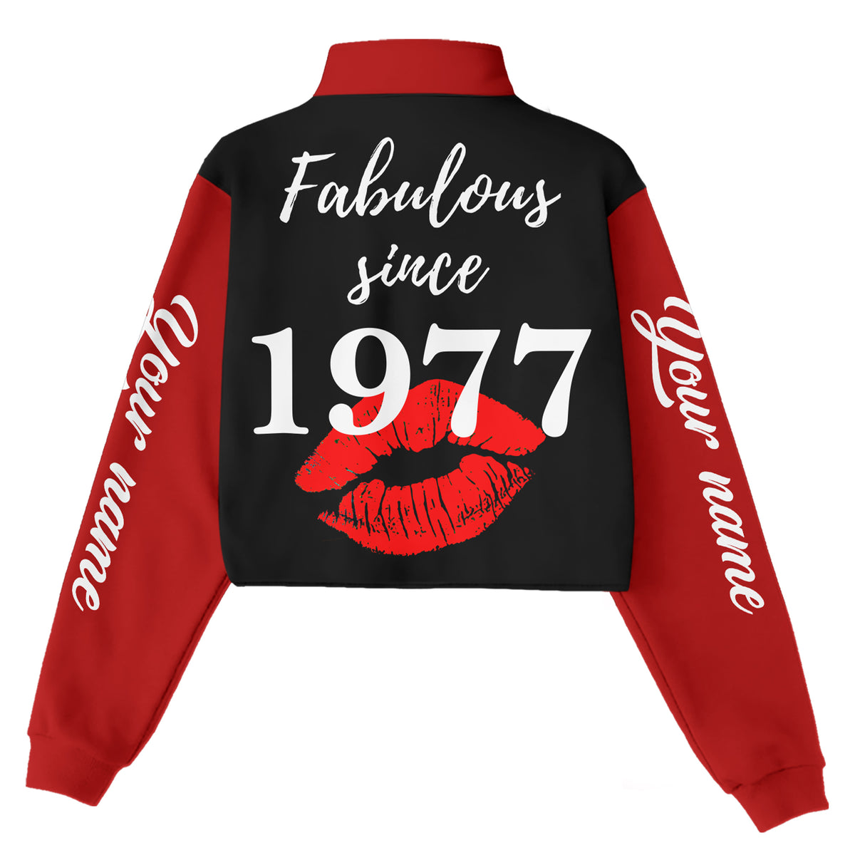 Women‘s Lapel Collar Cropped Sweatshirt - Chapter 49, Fabulous Since 1977 - ALK