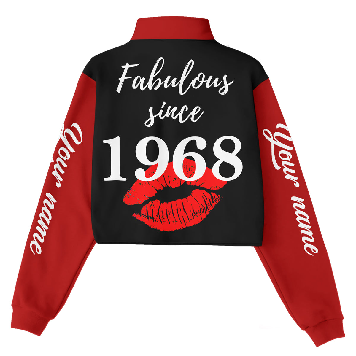 Women‘s Lapel Collar Cropped Sweatshirt - Chapter 57, Fabulous Since 1968 - ALK