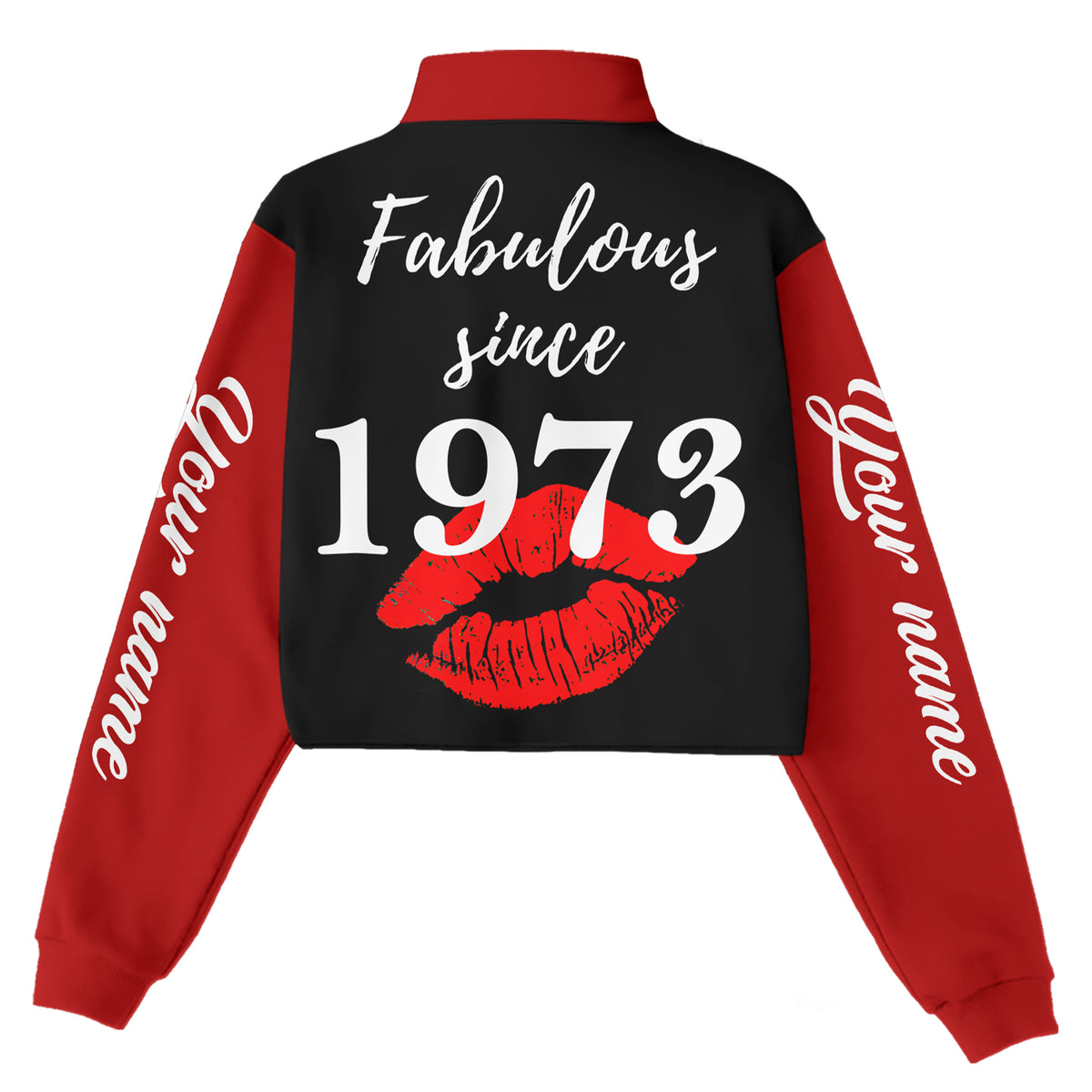 Women‘s Lapel Collar Cropped Sweatshirt - Chapter 52, Fabulous Since 1973 - ALK