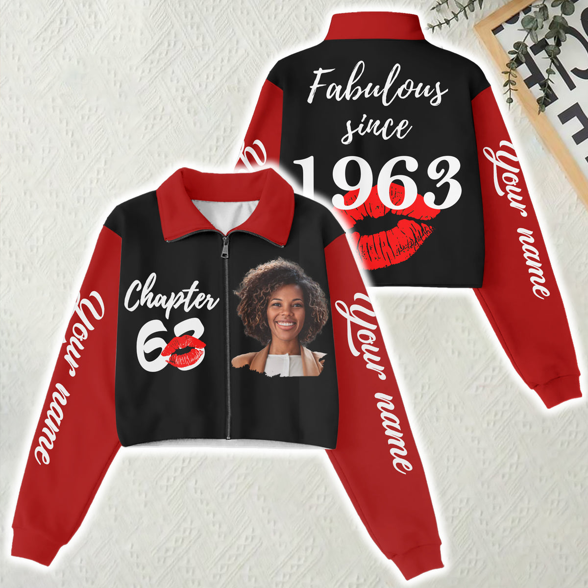 Women‘s Lapel Collar Cropped Sweatshirt - Chapter 63, Fabulous Since 1963 - ALK